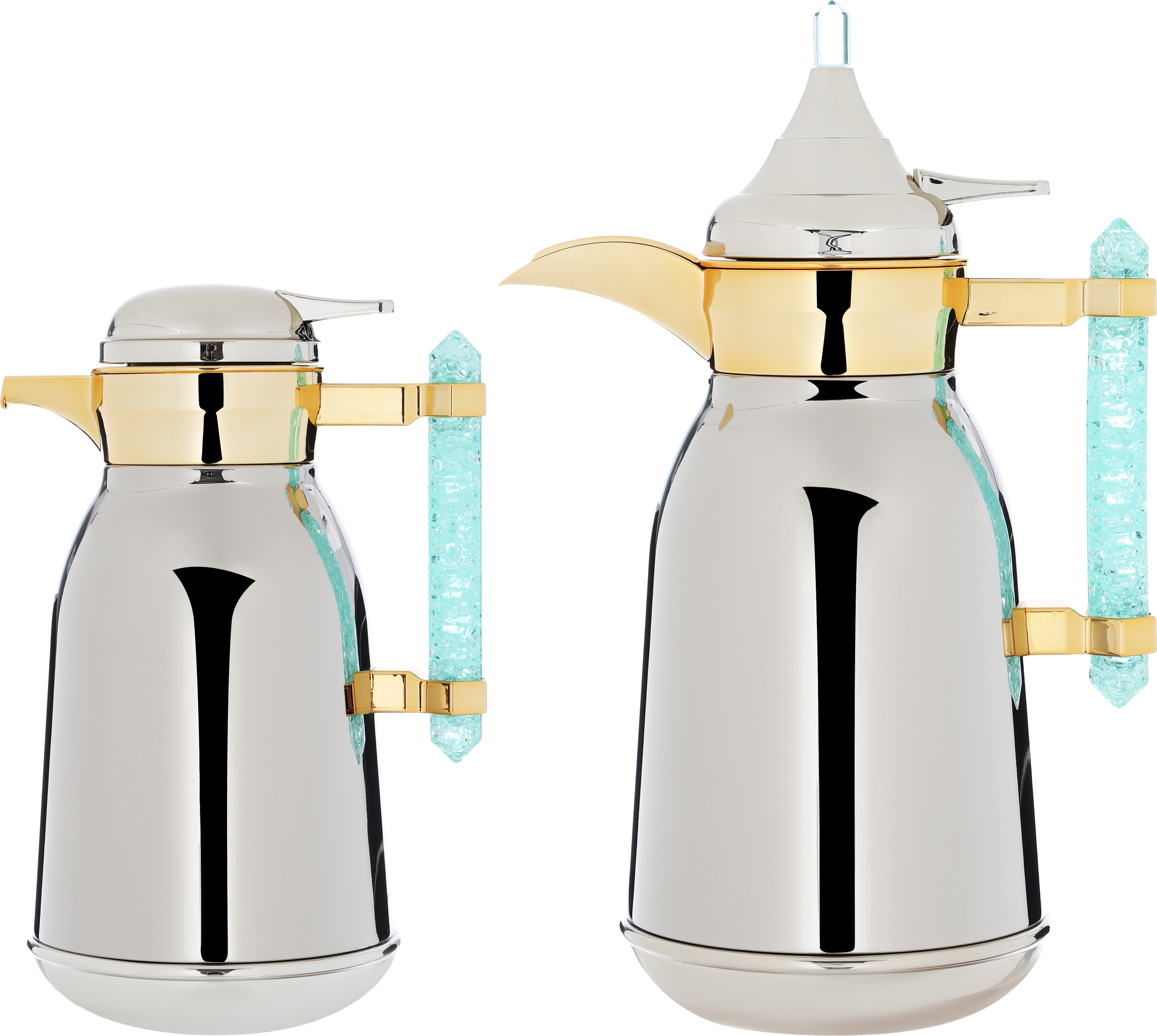 طقم ترامس شهد استيل السيف غاليري، 1 / 1لتر، 2 حبة - فضي بذهبي product image 1