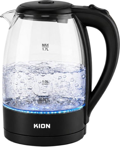 غلاية كهربائية زجاج كيون، 2200 واط، 1.7 لتر، BWK17GG22BO - اسود شفاف product image 6