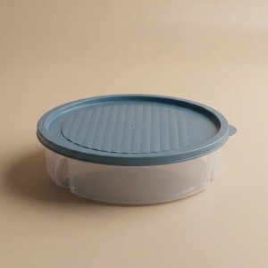 Al Saif Gallery Plastic Nuts Can, 1200 ml, divided into 3 compartments, with lid - white product image