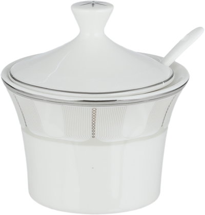 طقم سفرة بورسلان السيف غاليري، 61 قطعة، نقوشات فضي - أبيض product image 8
