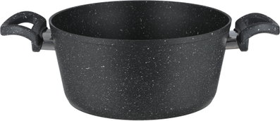 طقم قدور جرانيت مستر كوك، 18 قطعة، غطاء ستانلس ستيل - رمادي غامق product image 5