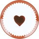 Al Saif Gallery porcelain serving plate, round, 20 cm, heart pattern - brown product image 2