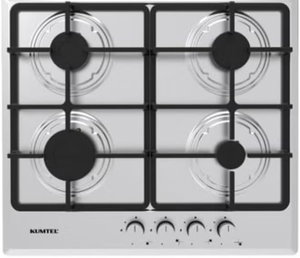 موقد غاز مدمج كومتل، 60×52 سم، 4 شعلات، M6-40BF/H - فضي product image