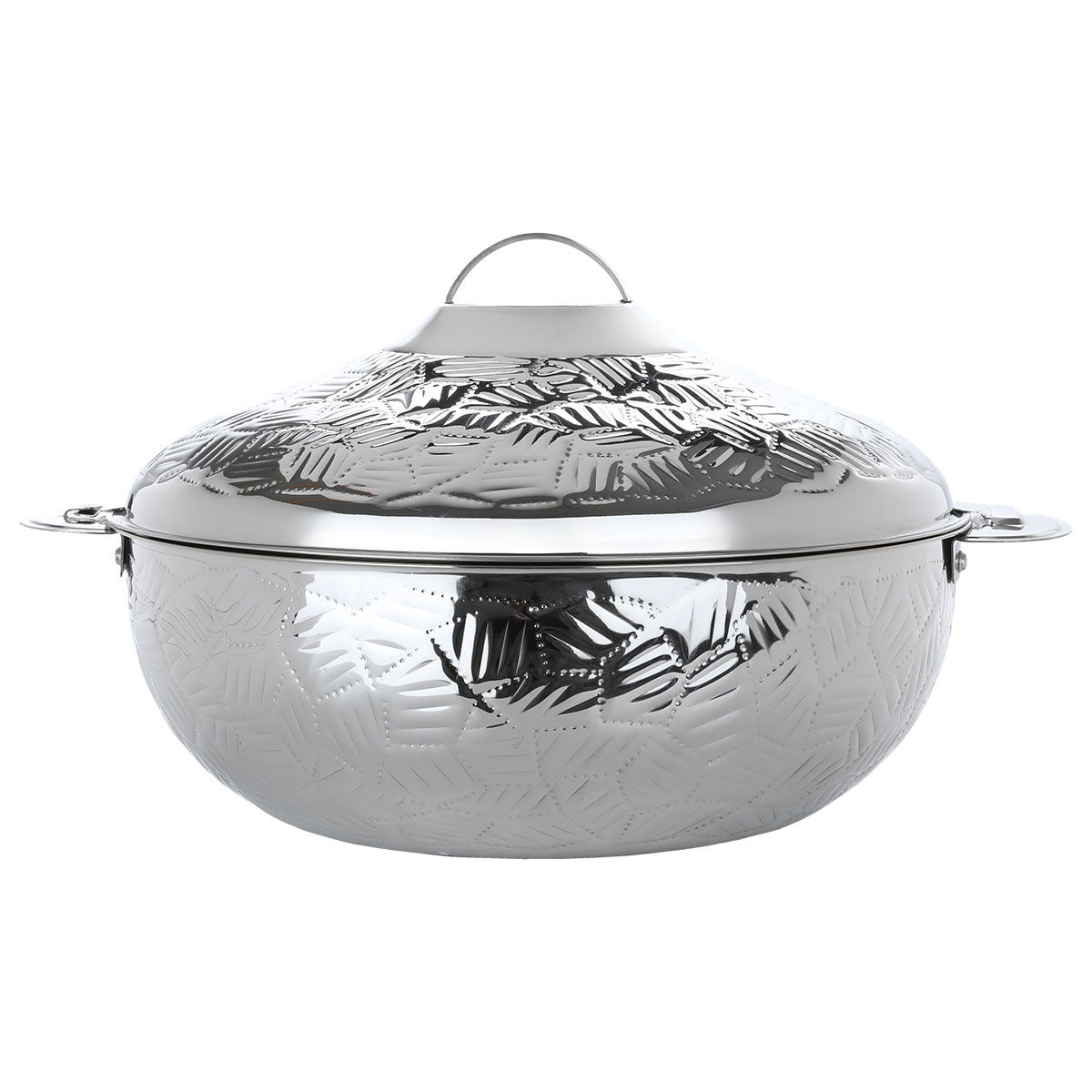 Steel Auric Food Container, 10 Liter, Embossed - Silver product image