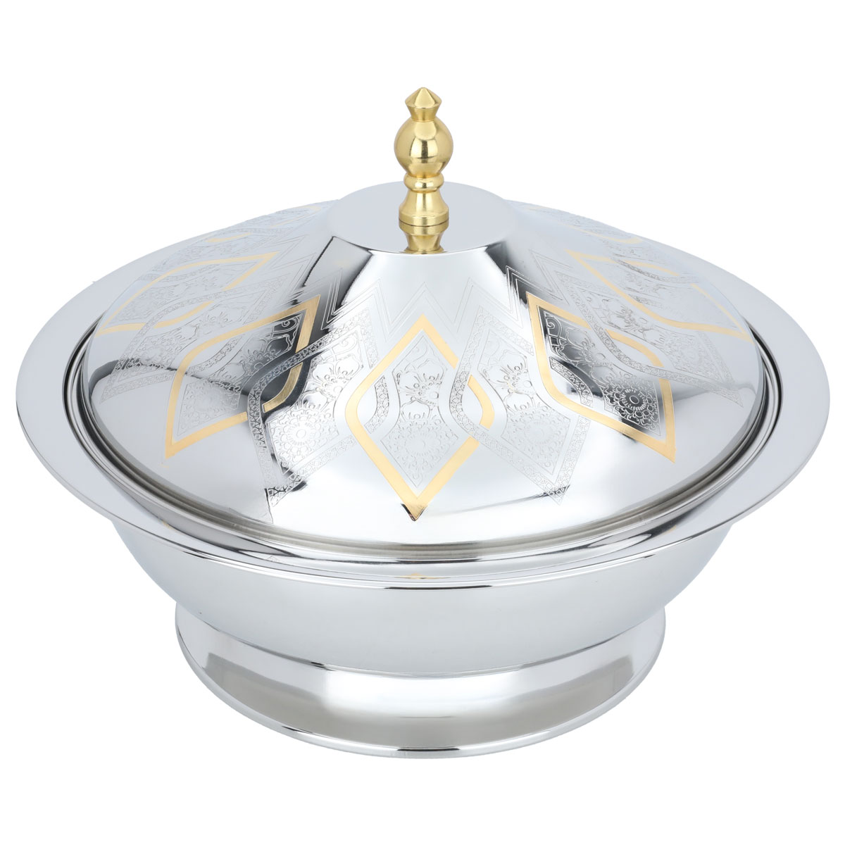 صينية تقديم الغوزي استيل السيف غاليري، 35 سم - فضي product image 2