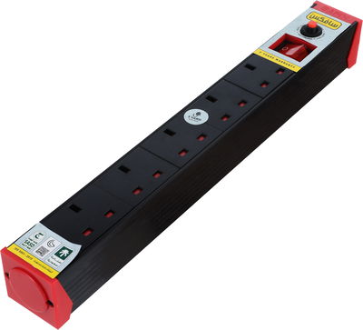 توصيلة كهربائية سافكس، منافذ 5، 5 ياردة، طول السلك 4.5 متر - أسود احمر   product image 2