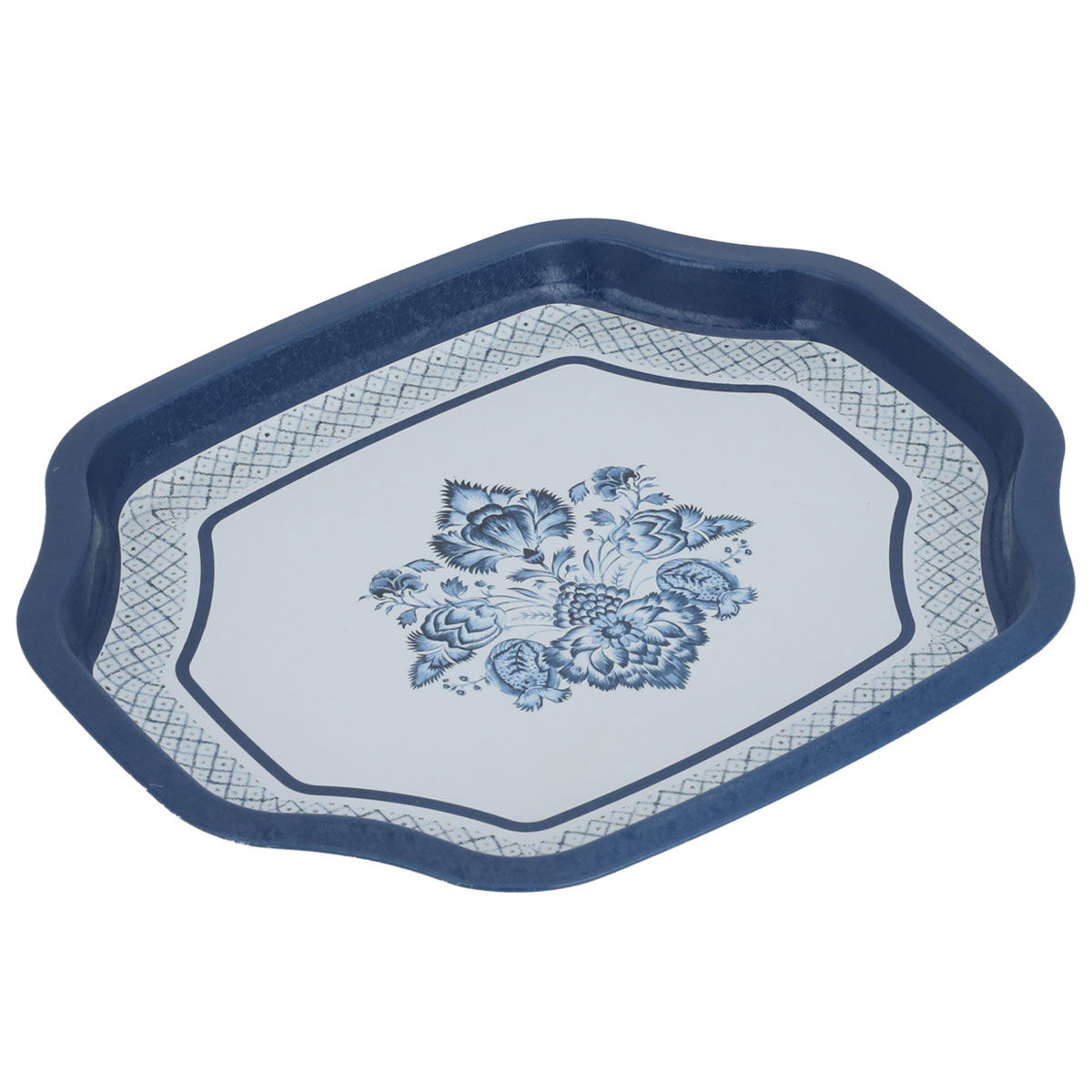 Al Saif Gallery melamine tray, 16x19.2x1 cm, geometric shape - blue product image