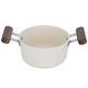 Tornado Ceramic Pot, 16 cm, Wooden Handle - Beige product image 2