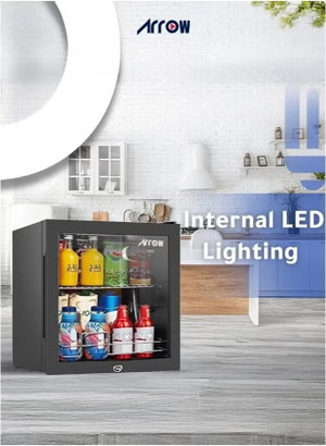 ثلاجة ميني بار نو فروست ارو، 50 لتر، 1.7 قدم، RO-60SCH - اسود product image 2