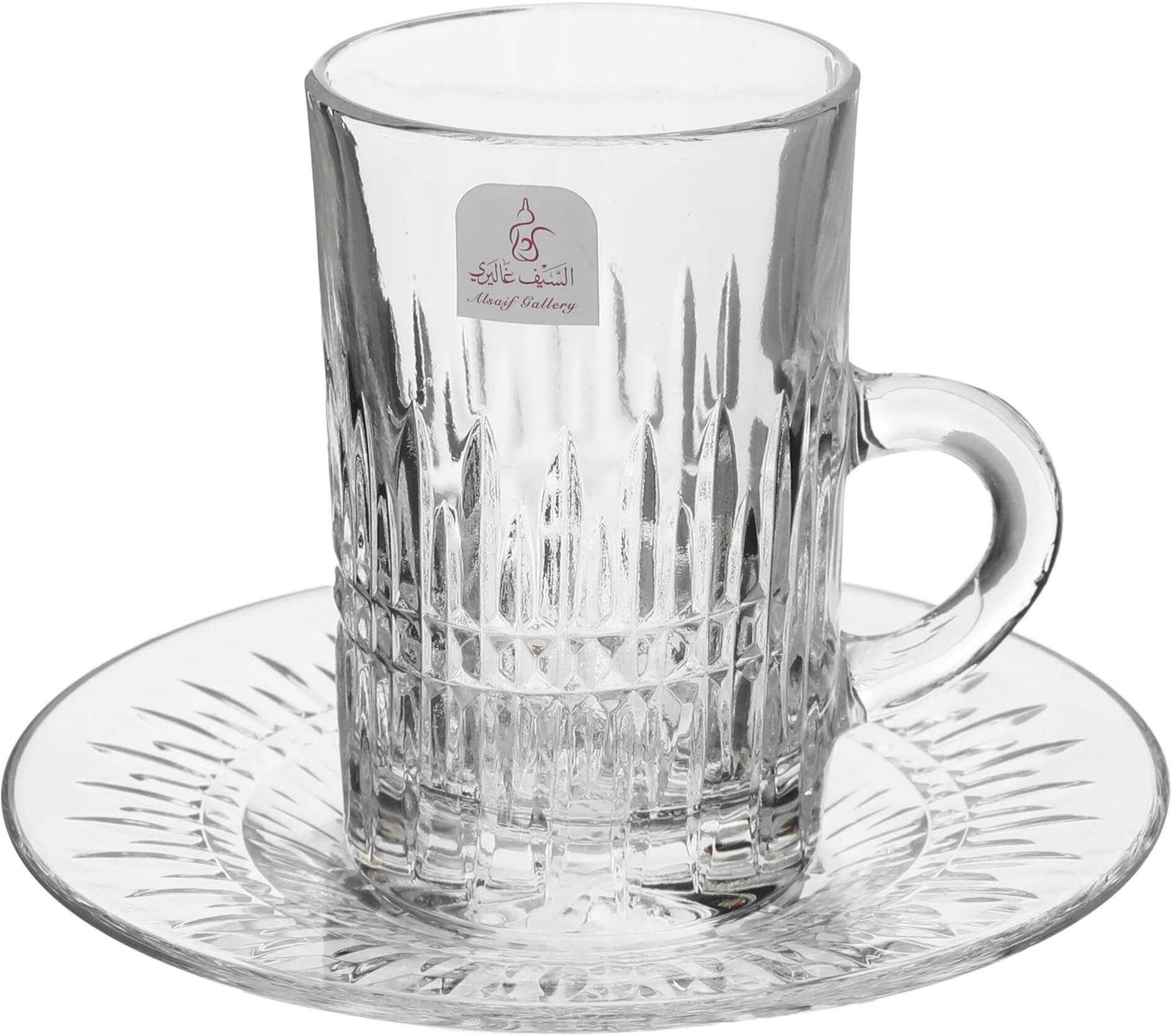 طقم شاي و قهوة زجاج السيف غاليري، 18 قطعة - شفاف product image 3