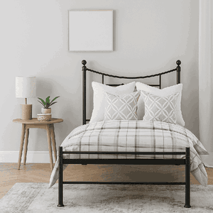 سرير حديد مفرد، 100×90×190 سم - اسود product image