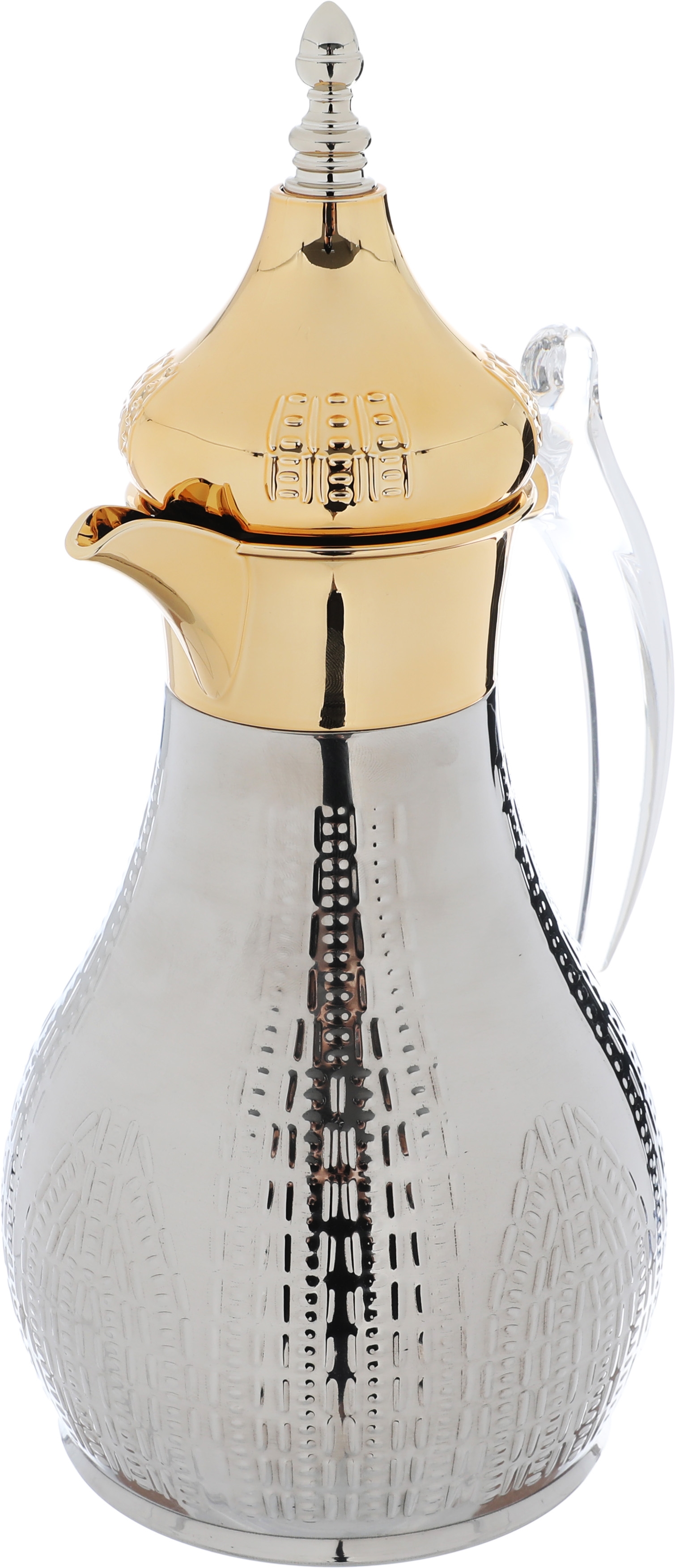 Al Saif Gallery Haila Thermos set, 1.2/1.2 litres, two pieces, steel inner case, steel outer case - silver and gold product image 2