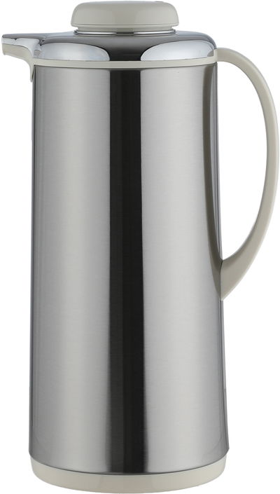 Al Saif Plus Kawasaki Thermos, 1.6 Liter, Glass Interior - Silver Off White product image 1