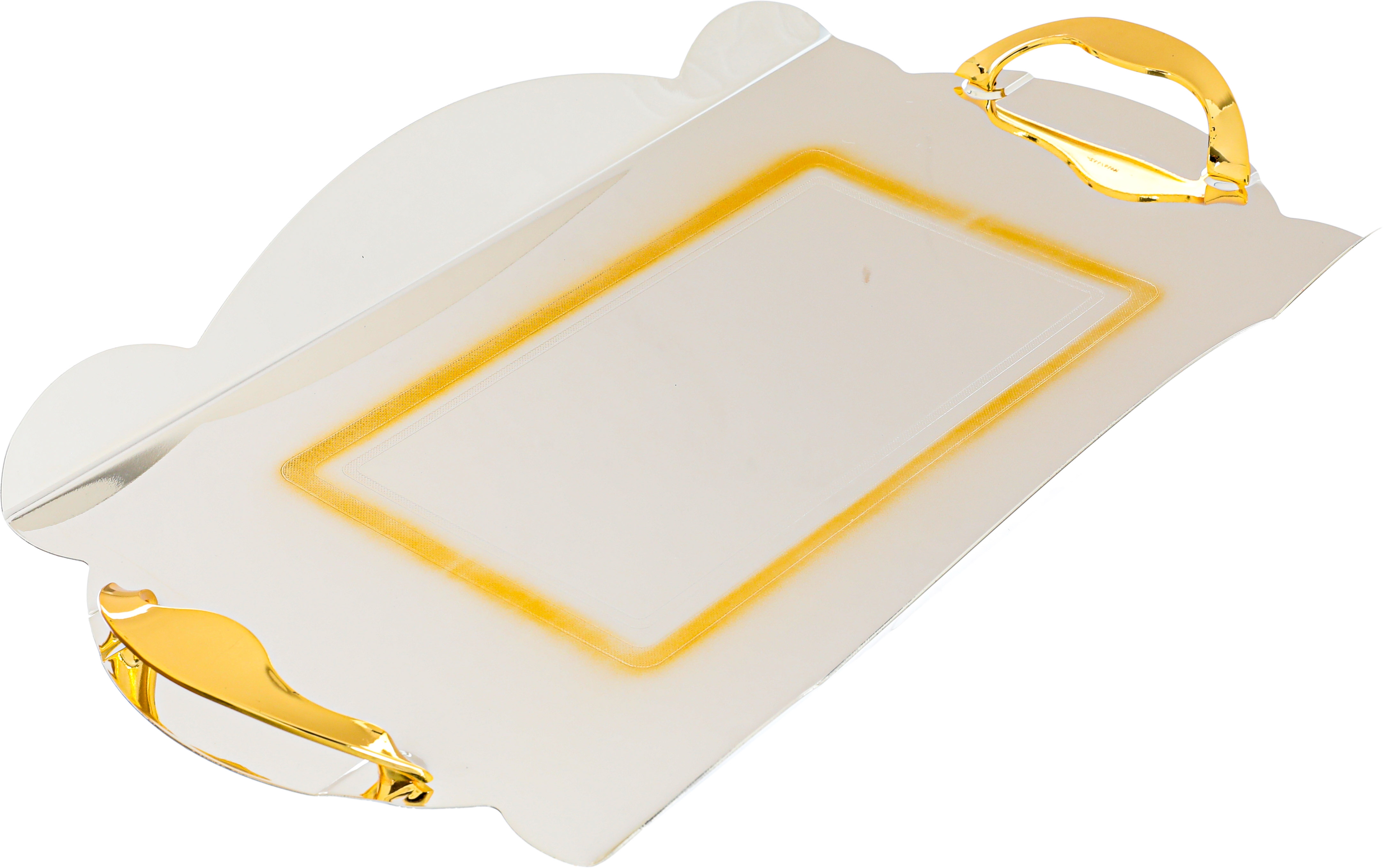 Al Saif Gallery steel topper set, 3 pieces, rectangular - white product image 2