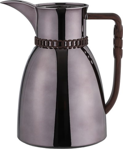 طقم ترامس بيان السيف غاليري، 0.7 / 1 لتر، 2 قطعة، حافظة داخلية زجاج حراري، يد خشبي- بني لامع product image 9