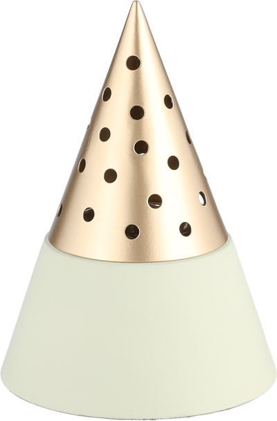 مبخرة هندي ستانلس استيل السيف غاليري، 16×8×12 سم، شكل مثلث - ذهبي كريمي product image 1