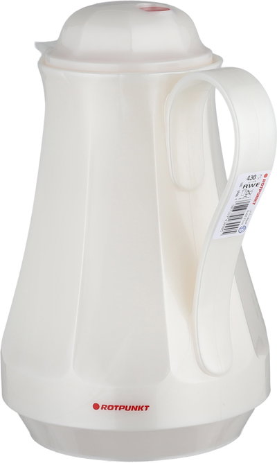 Rotpunkt 430 Thermos, 1 Liter, Glass Inner Container, Plastic Outer Body - Glossy White product image 3