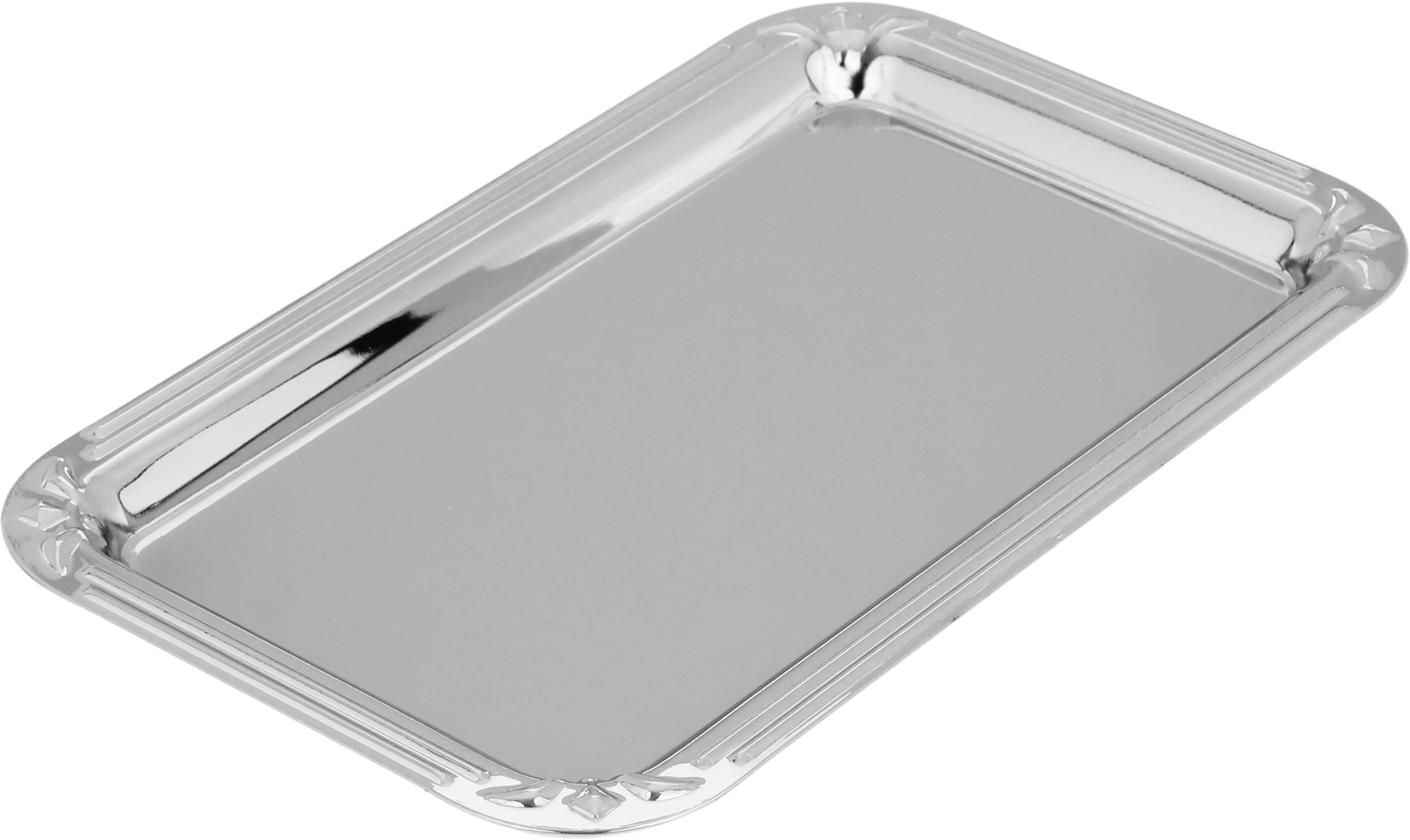 طقم تقديم استيل، 3 قطع مع تمرية - فضي product image 4