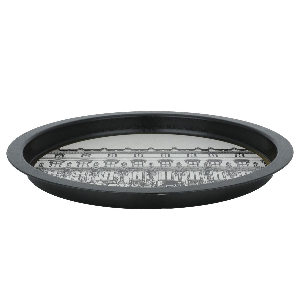Al Saif Gallery steel tray, round - black product image