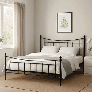 سرير حديد، 35×140×200 سم - أسود product image