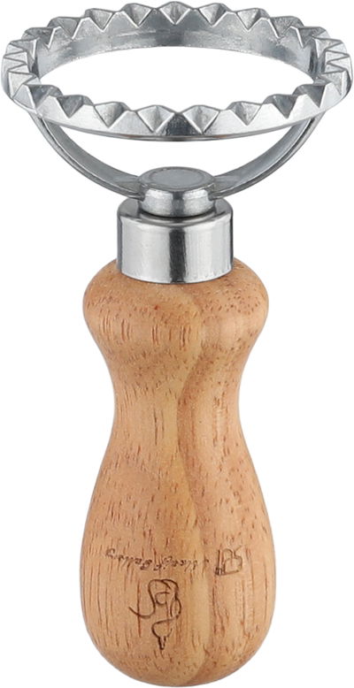 قطاعة معجنات ستانلس استيل خشب السيف غاليري، 9.5x5 سم - خشبي فاتح فضي product image 2