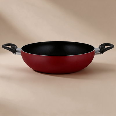مقلاة تيفلون مستر كوك، 24 سم، عميقة، بيدين اسود - احمر product image 1