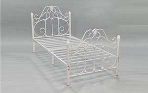 سرير هيكل حديد، 190×70×63 سم - أبيض product image 2