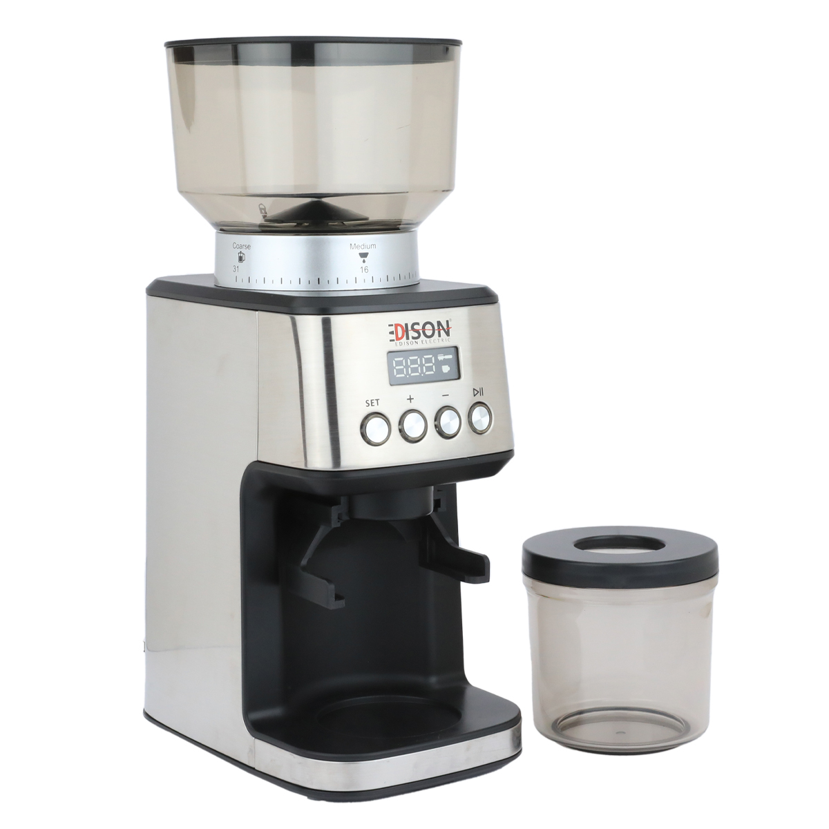 مطحنة قهوة ديجتال إديسون، 180 واط، 320 جرام - فضي product image 3