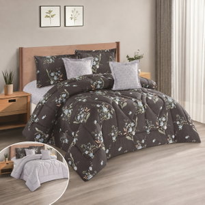 Duvet Set, 230x250 cm, Double, 6 Pieces - Brown Gray product image 2