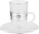 Al Saif Gallery Glass/Stainless Steel Tea and Coffee Serving Set, 18 Pieces - Clear Silver product image 3