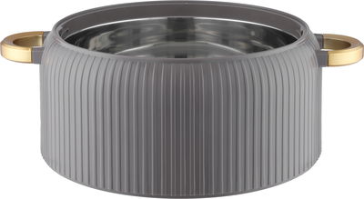 طقم حافظة طعام بلاستيك السيف غاليري، خامة داخلية ستاينلس استيل، يد ذهبي، 3 قطع، دائري - بيج غامق product image 3