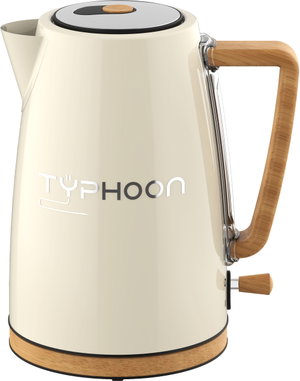 غلاية كهربائية تايفون، 2200 واط، 1.7 لتر، يد خشب، TY-01-003 OW - اوف وايت product image