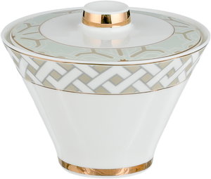 طقم تقديم سفرة بورسلان السيف غاليري، 65 قطعة، نقش ذهبي - أبيض بيج product image 2