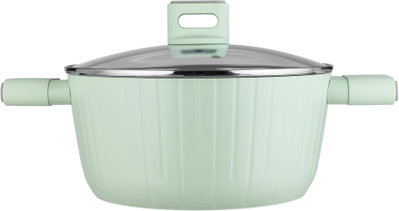 Robust Aluminum Cookware Set, 9 Pieces, Glass Lid - Light Green product image 4