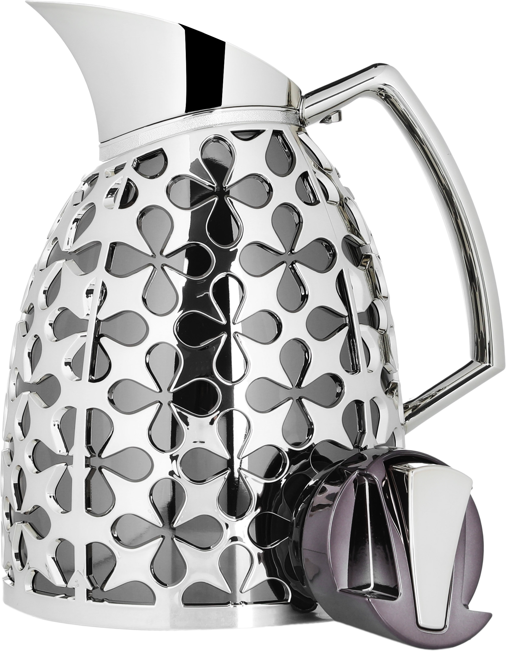 Al Saif Gallery Andalusia thermos set, 0.75/1 liter, glass inner container, plastic outer shell - black and silver product image 5