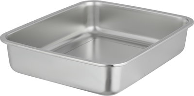 علبة تخزين ستانلس استيل الصحاح، 23x19x6 سم، غطاء بلاستيك، قفل - فضي شفاف product image 3