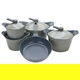 Al Saif Gallery granite cookware set, 9 pieces _ gray product image 1