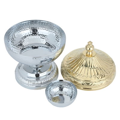 Al Saif Gallery steel plate, 16 cm, base, gold-silver cover product image 2