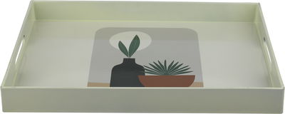 Al Saif Gallery Plastic Serving Tray, 40X30X4 Cm, Vase Pattern - Off White product image 1