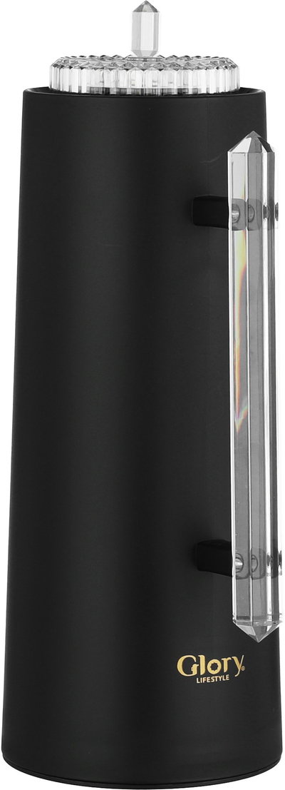 Glory Lean Thermos, 1 Liter, Glass Inner Container, Push Button, Transparent Handle - Black product image 3