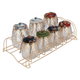 طقم علب بهارات زجاج السيف غاليري، 8 قطع ، غطاء، بستاند ذهبي - ملون product image 3