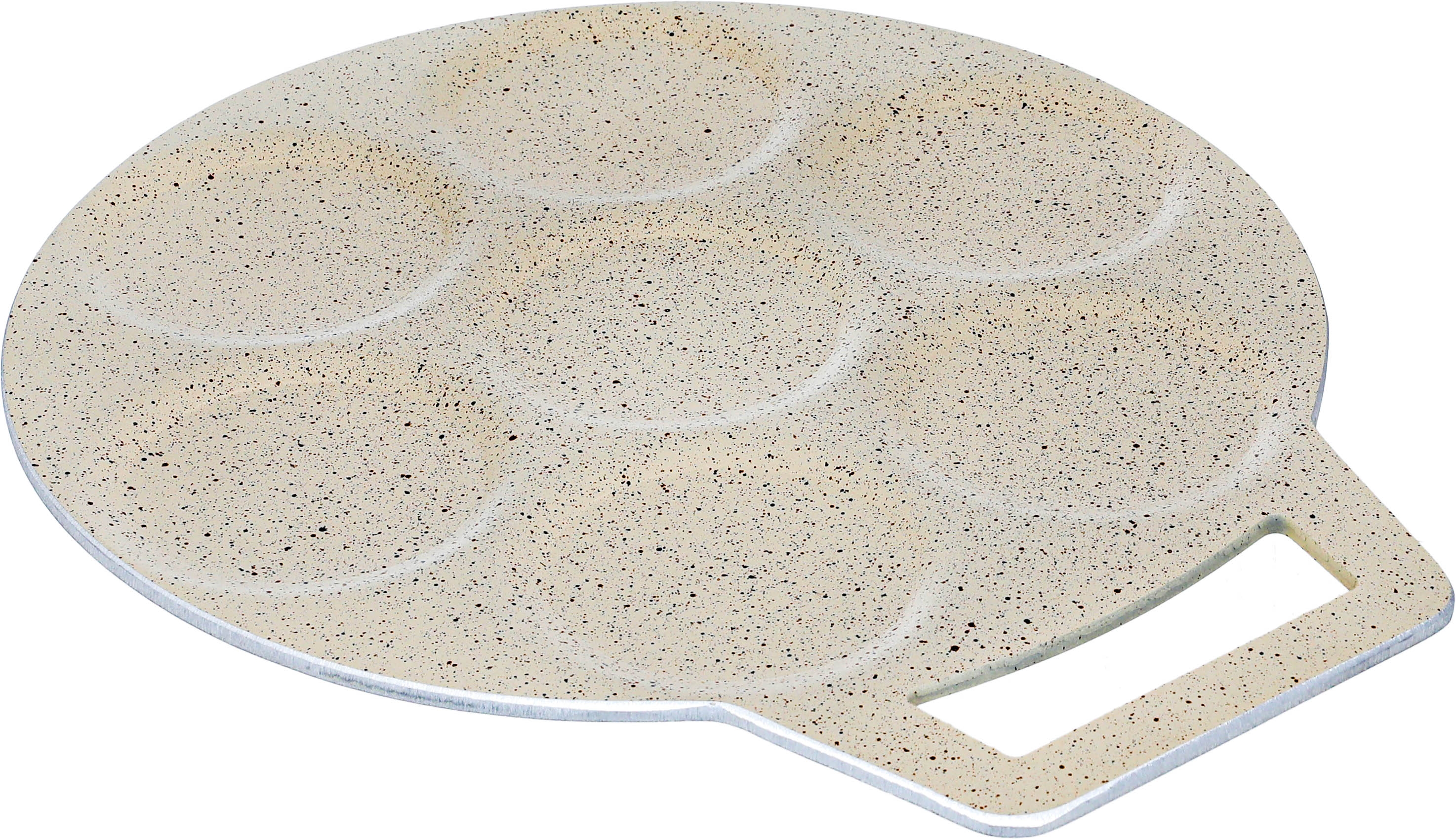 صاج جرانيت كريب مسطح روكي، 30 سم، 7 خانات، سماكة 5 مل - بيج product image