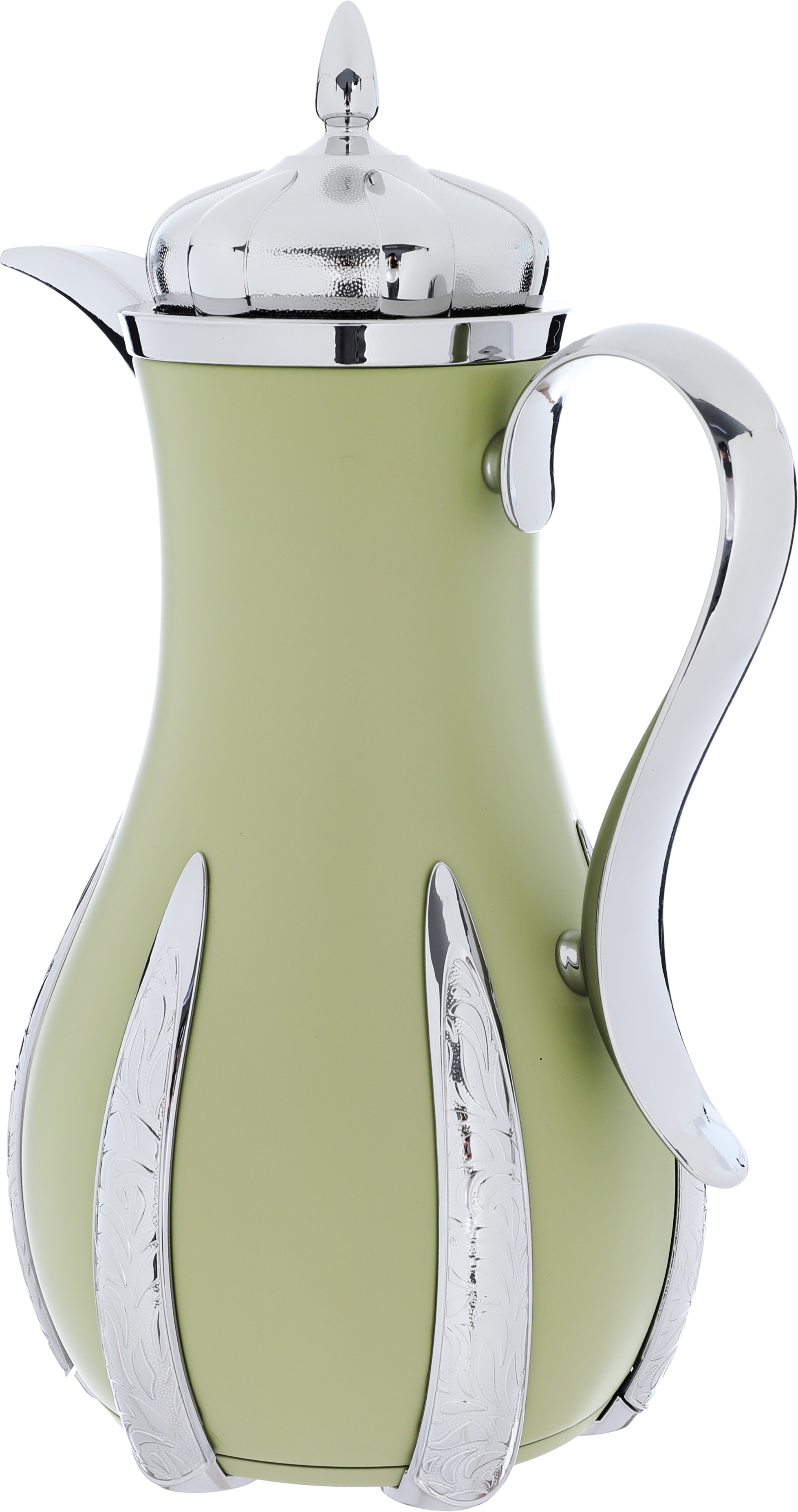 Al Saif Gallery Sana thermos set, 1 liter, thermal glass inner container, steel outer shell - light green product image 7