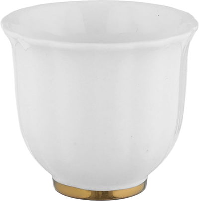 Al Saif Gallery porcelain Arabic coffee cups set, gilded base, 12 pieces - white product image 2