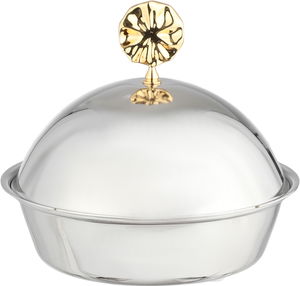 تمرية بغطاء ستانلس ستيل السيف غاليري، 14.7x14.7x9 سم، دائري - فضي ذهبي product image