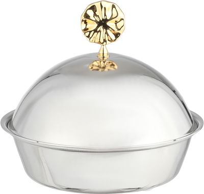 تمرية بغطاء ستانلس ستيل السيف غاليري، 14.7x14.7x9 سم، دائري - فضي ذهبي product image 1