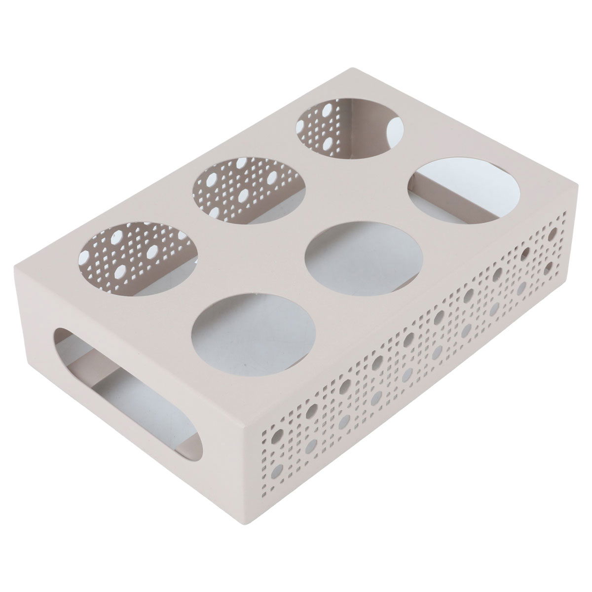 Al Saif Gallery Steel Bottle Holder, 6 x 17 x 25 cm, 6 compartments, with base - Beige product image 2
