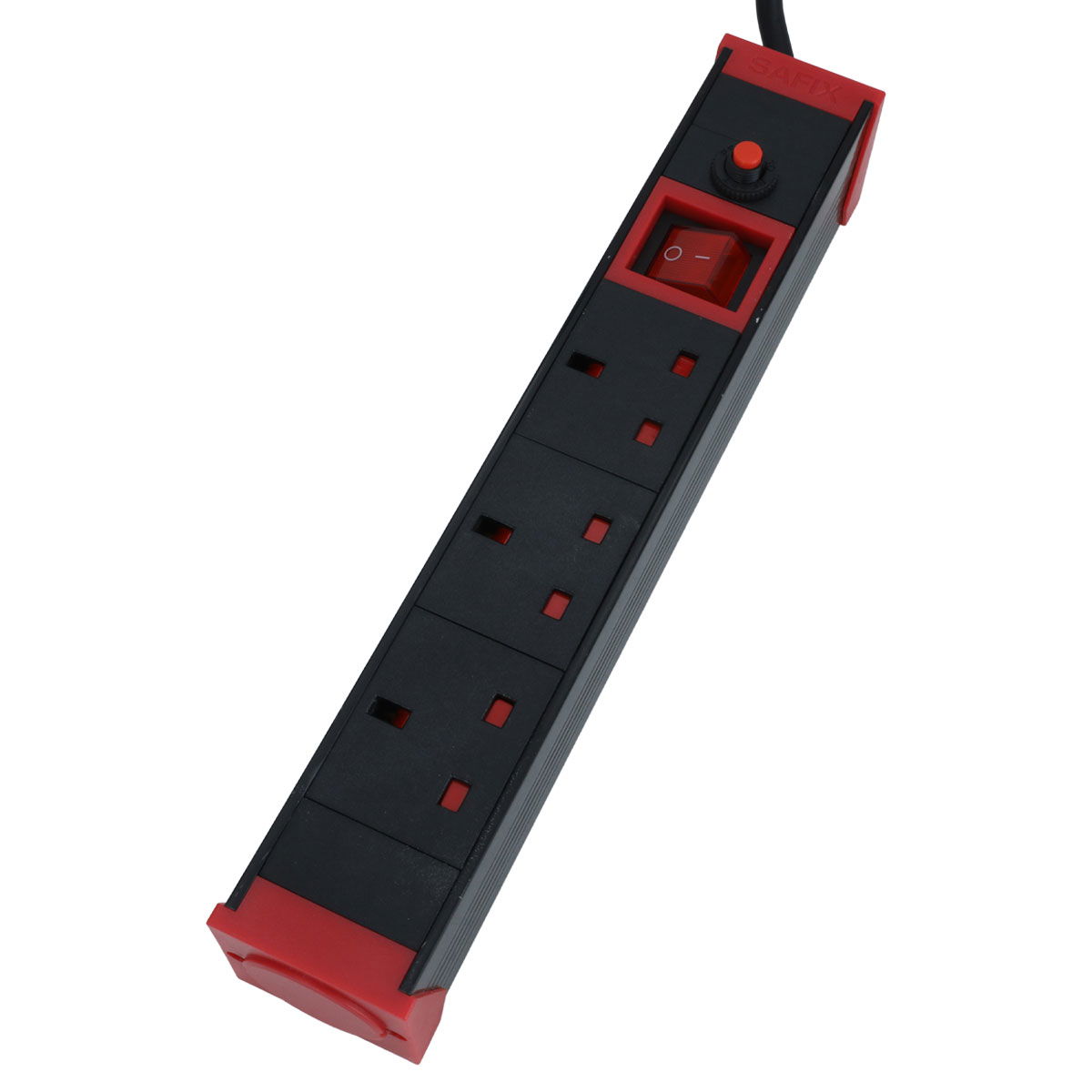 Electrical distributor with SAFEX switch, 3 outlets - black product image