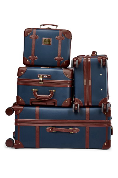 Limra LMA-7058 Artificial Leather Luggage Set, 4 Sizes, 4 Wheels, 360 Degree Rotating - Blue Brown product image 2
