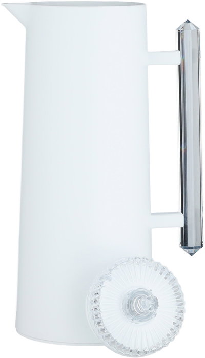 Glory Lean Thermos, 1 Liter, Glass Inner Container, Push Button, Transparent Handle - White product image 5